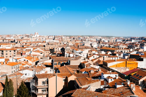 Preview: Aerial top panoramic view of historic centre of the medieval town of Salamanca