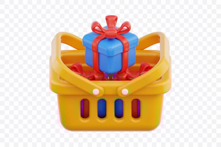 Preview: Basket Of Wrapped Gifts