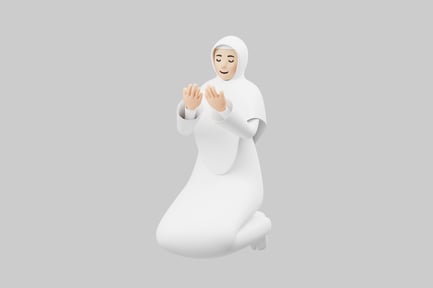 Preview: Praying muslim woman with hijab