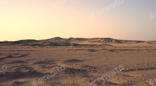 Preview: Sahara desert landscape at sunset, Egypt.