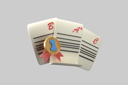 Preview: Grades with winning badge icon