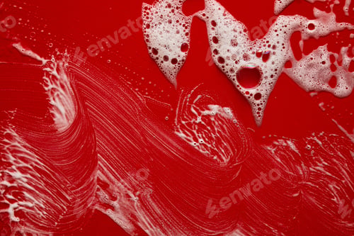 Preview: Texture of white soap foam with bubbles abstract background