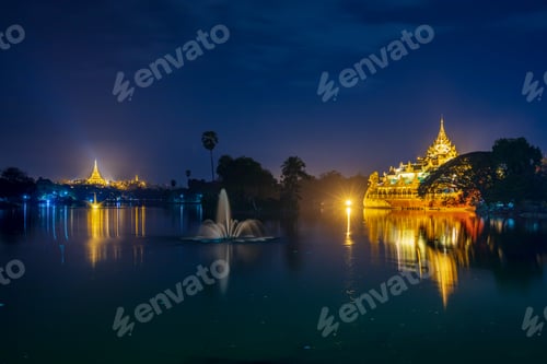 Preview: Shwedagon pagoda at night, Yangon,Myanmar