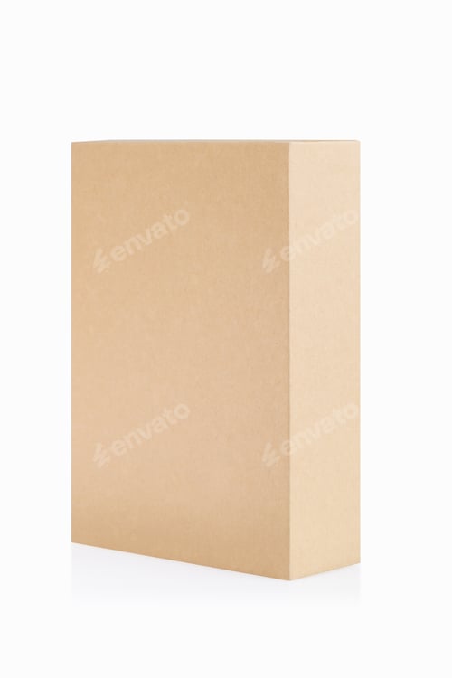 Preview: brown paper box isolated