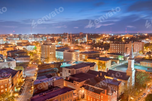 Preview: Macon, Georgia, USA Downtown Skyline