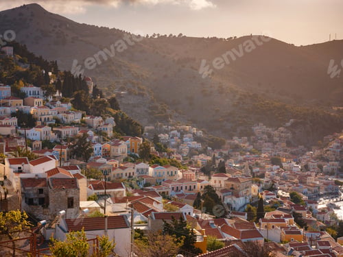 Preview: Symi Island, Greece - April 20, 2023 : Symi Island view in Greece.