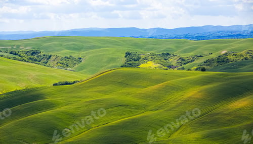 Preview: Beautiful spring landscape in Tuscany countryside, Italy. Sunny day