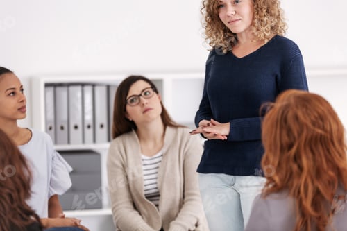 Preview: Group of women supporting each other at therapy session