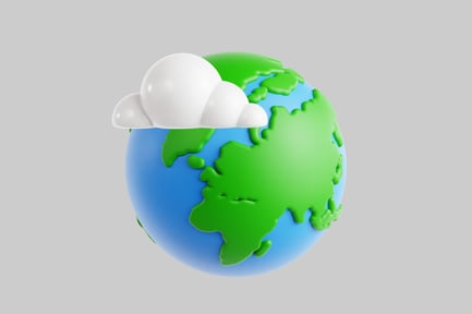 Preview: Globe with cloud formation