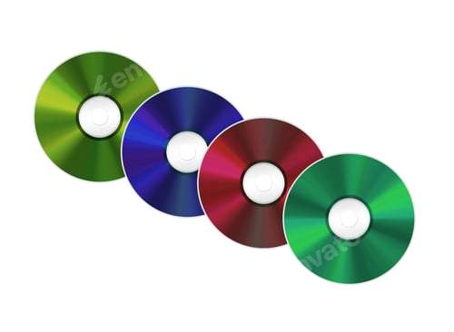 Preview: illustration of an isolated realistic compact discs