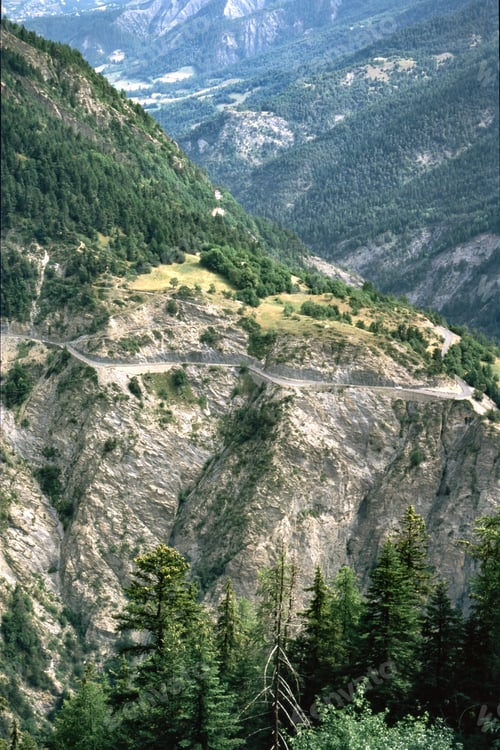 Preview: Mountain landscape along the road to Col d Allos, Provence-Alpes Cote d Azur, France