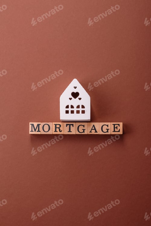Preview: House, real estate or property bought with a mortgage, purchase or sale of apartments