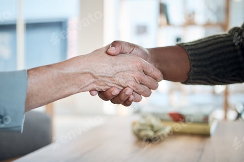 Preview: People, handshake and meeting for counseling support, thank you and welcome or introduction to ther