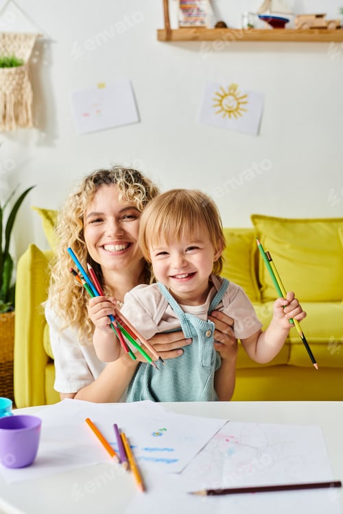 Preview: A mother and child engaged in montessori learning
