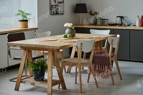 Preview: Modern kitchen with dining table
