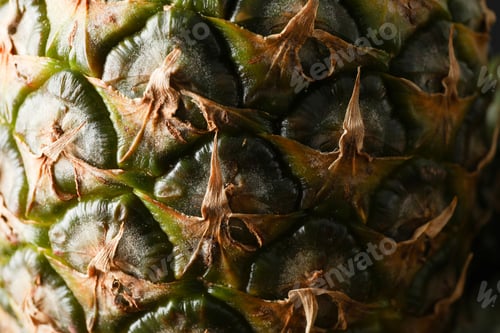 Preview: Ripe pineapple background, close up. Juicy fruit