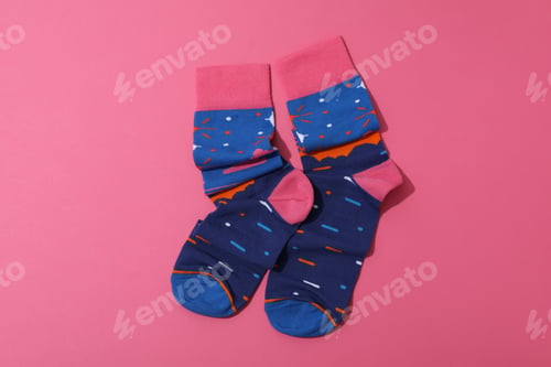 Preview: Casual clothes and wearing concept - socks, clothes for foot
