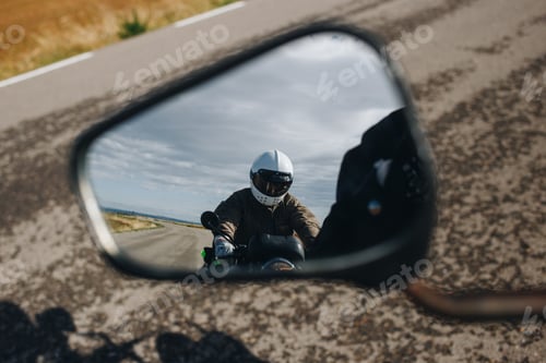 Preview: View from motorcycle rear mirror