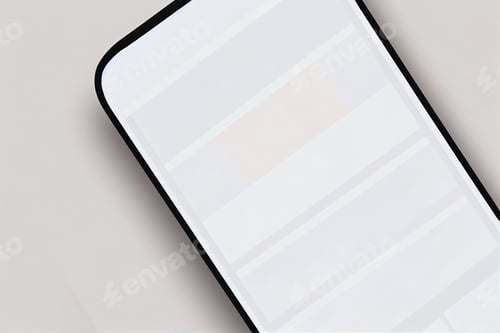 Preview: Cropped view of the mobile phone with a blank screen