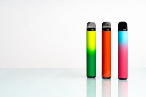 Preview: disposable electronic cigarettes on white background
