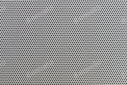 Preview: Texture Of A Gray Worn-Out Plastic Grid With Small Round Holes And Openings, For A Background, For