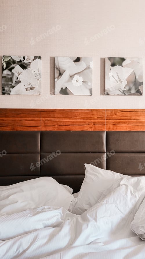 Preview: Modern bedroom interior, vertical frame