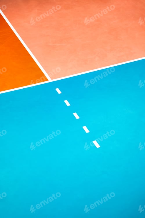 Preview: Professional volleyball courts with white lines, nobody