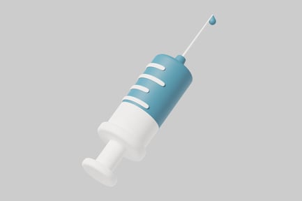Preview: Syringe with blue liquid.