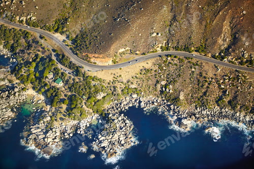 Preview: Aerial topograp. Aerial shot of a coastline.