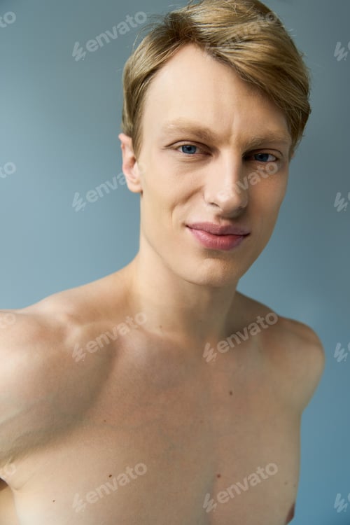 Preview: Young alluring man embodies modern masculinity with confident charm and striking appeal