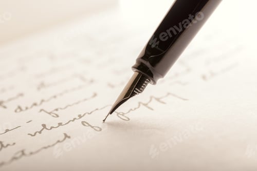 Preview: Fountain Pen on Written Page