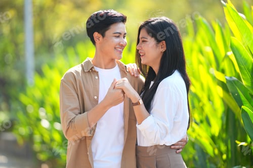 Preview: a loving couple outdoors for valentine's day