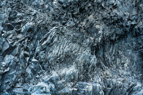 Preview: Abstract Icelandic rugged basalt rock natural wall pattern