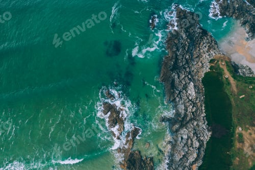 Preview: Beautiful cornish coastline in Newquay, United Kingdom - Cornwall