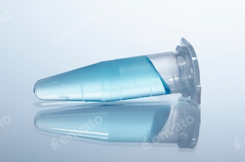 Preview: Plastic 1.5-mL microcentrifuge tube with a colored liquid