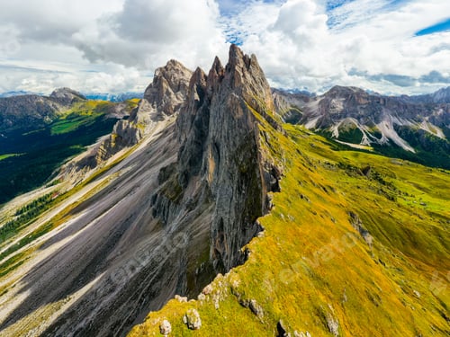 Preview: Observation point facing giant Seceda mountain in Alps