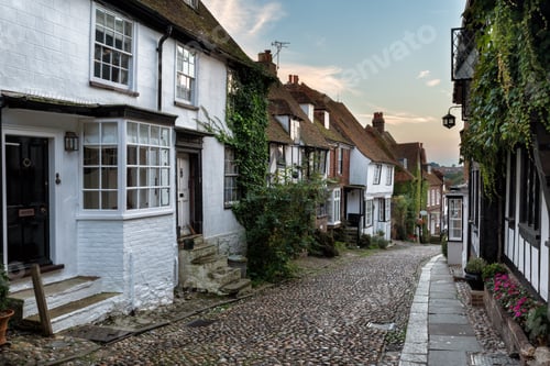 Preview: Cottages on a Cobbled Street