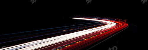 Preview: lights of moving cars at night. long exposure