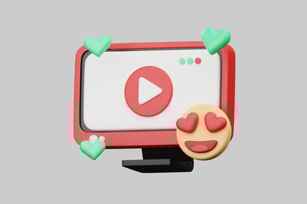 Preview: Heart themed video content display