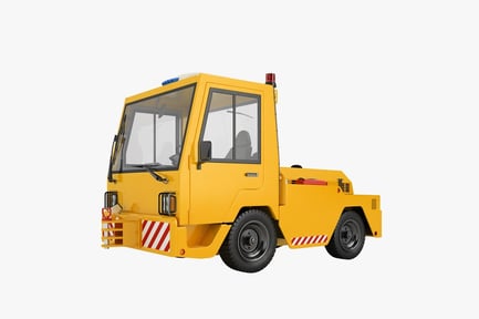 Preview: Airport Tow Tractor - Yellow Utility Vehicle