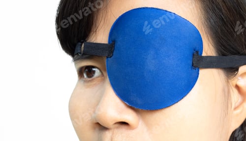 Preview: Woman eye patch pterygium surgery