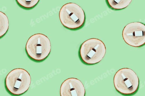 Preview: Zero waste accessories on mint green background.