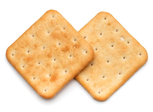 Preview: Dry cracker cookies isolated on white background cutout