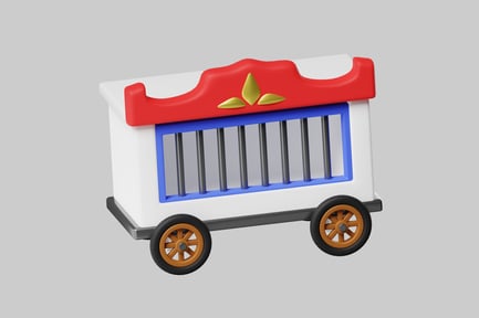 Aperçu: Cage pour animaux de cirque pour enfants de dessin animé