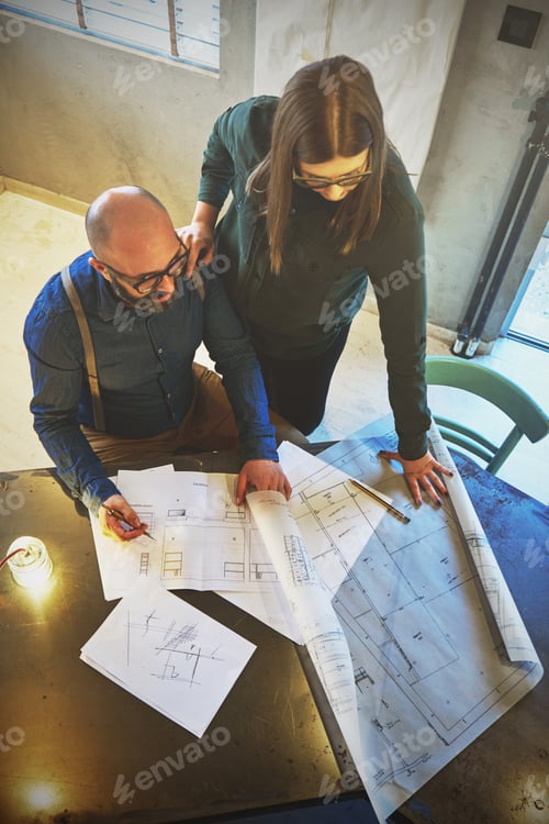 Preview: Team of architects people, meeting concept