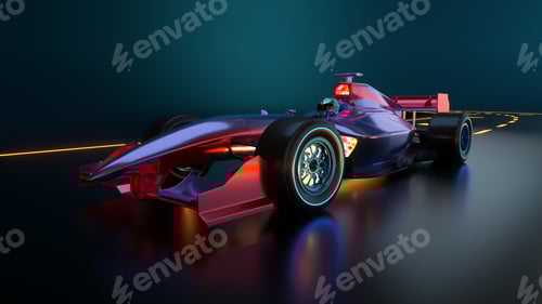 Preview: Race Car speeding along highway