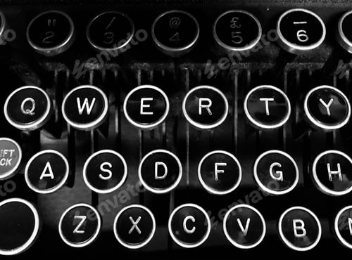 Preview: Vintage typewriter keys