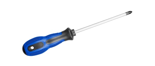 Preview: Phillips Screwdriver with Blue Black Handle for Repair Tasks on isolated background