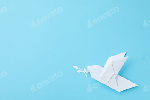 Preview: International day of peace or world peace day, symbol of peace - pigeon