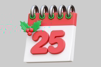Preview: Christmas Calendar Date Is December Twenty Fifth